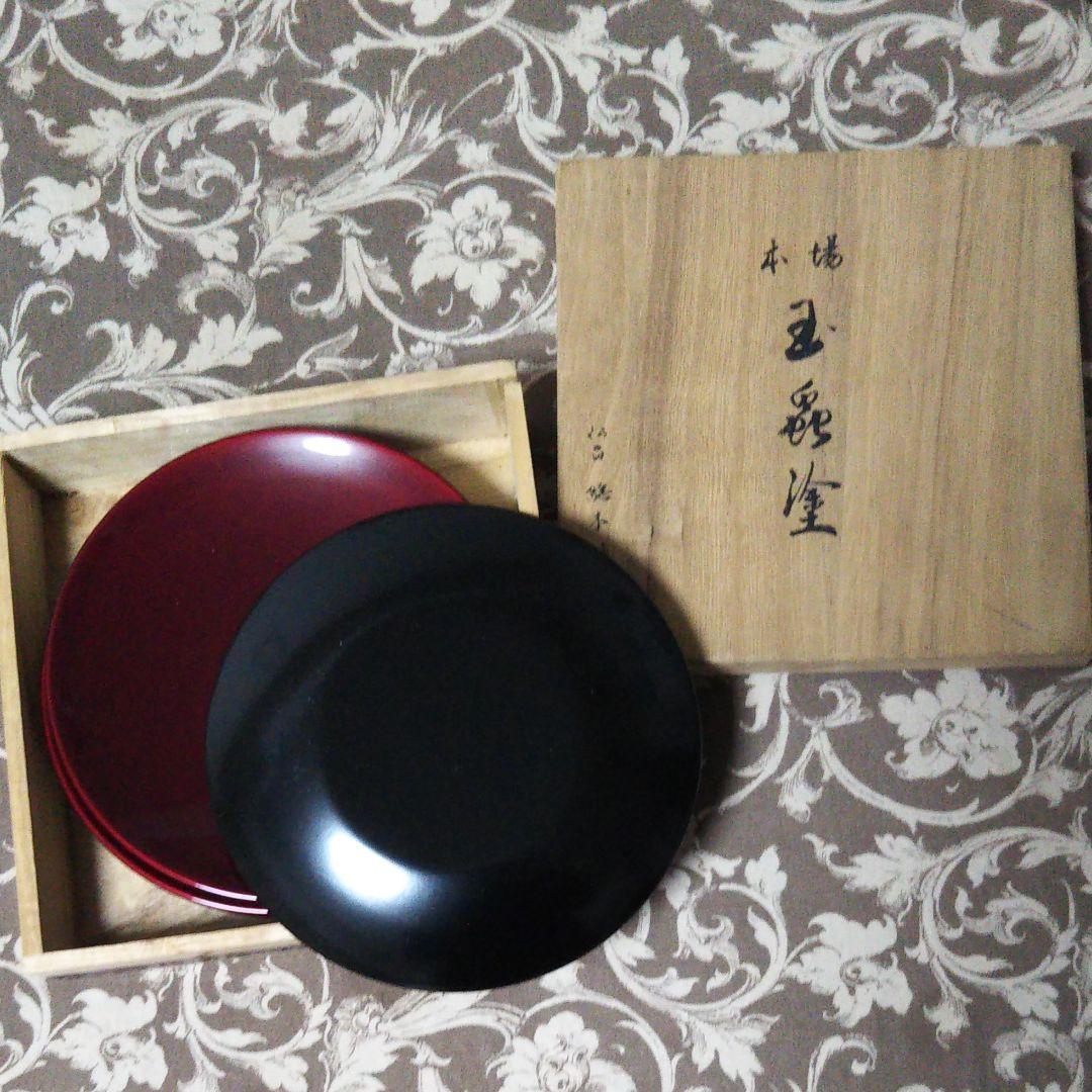 仙台総本舖の玉虫塗り銘々皿