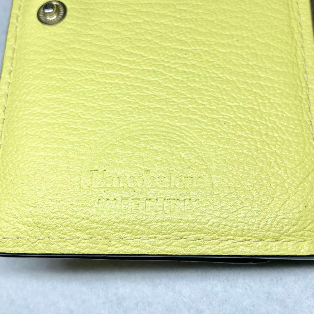 美品 ラルコバレーノ スマートカードウォレット 財布 やぎ革 レザー イタリア製
