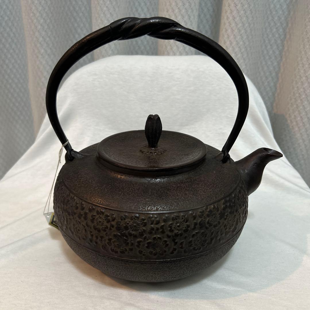 南部鉄器　鉄瓶　盛栄堂　スズミ桜