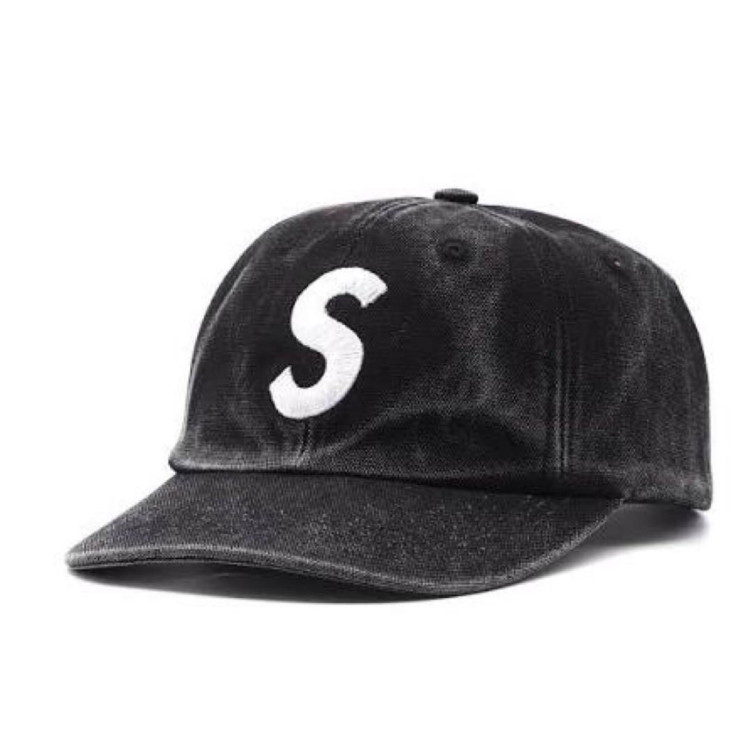 Supreme ブラック Sロゴキャップ USA 入手困難