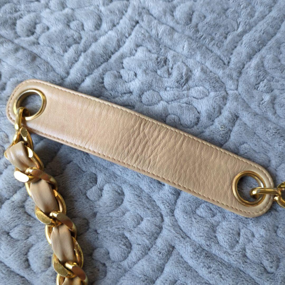 CHANEL シャネル キルティングショルダーバック ヴィンテージ　ベージュ