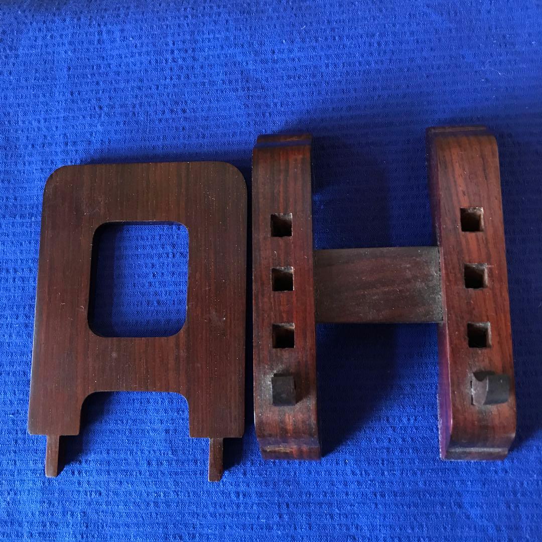 平家琵琶　ミニチュアと台　撥