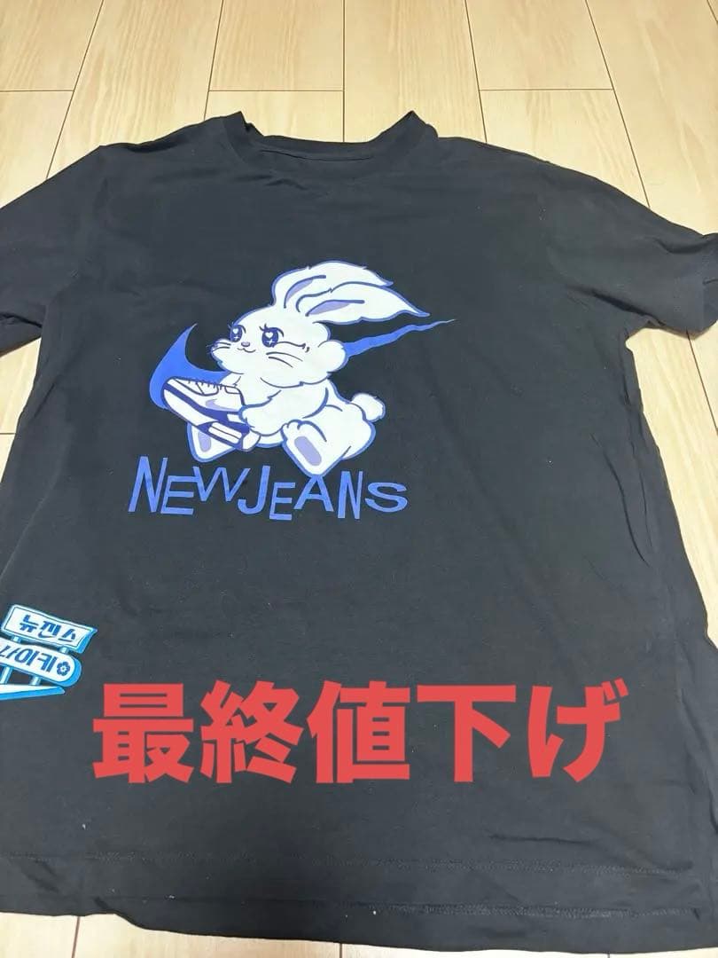NIKE New Jeansコラボ Tシャツ ビッグプリント バニーズ XL