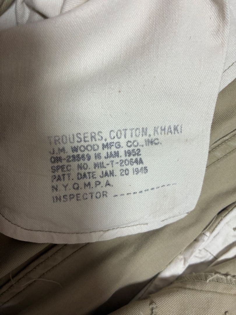 ヴ*き様 40s US.ARMY アーミーチノ M-45 PWステッチ ヴィンテ