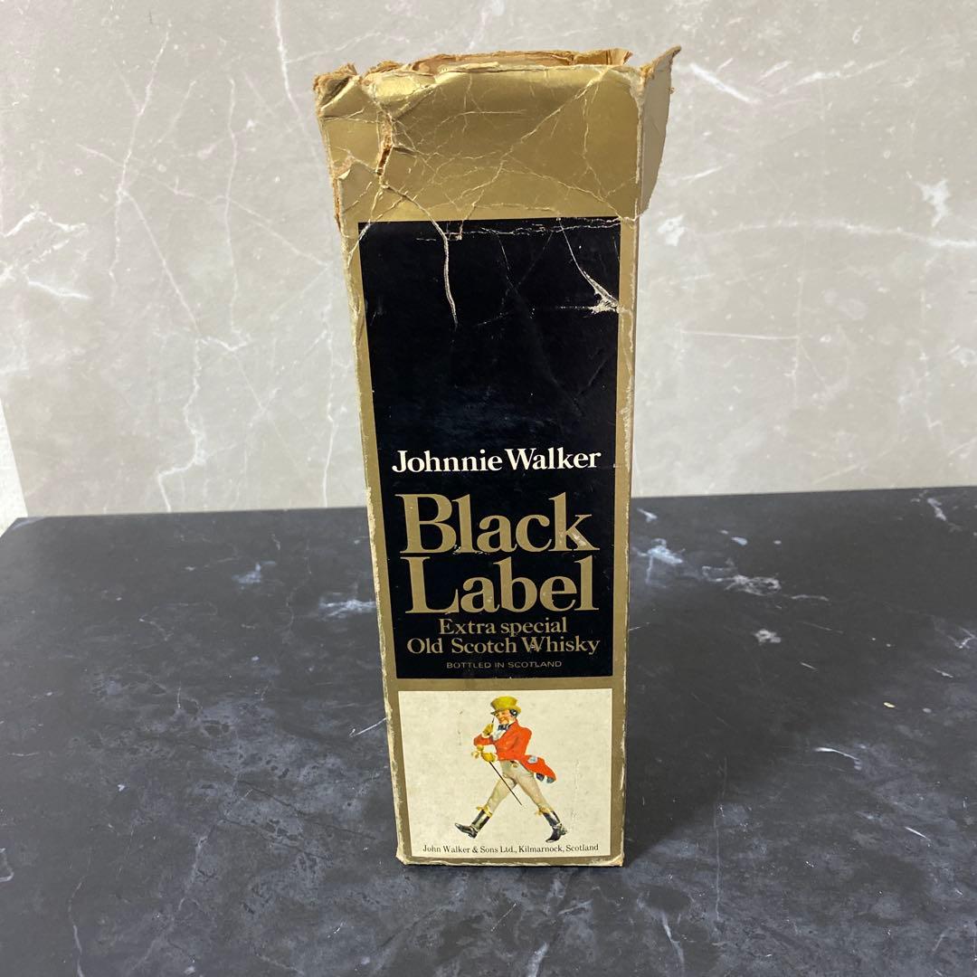 ジョニーウォーカー ブラックラベル ジョニ黒 金キャップ　白紋章　約750ml