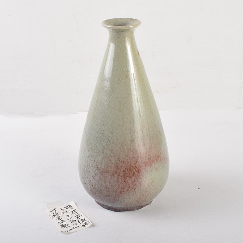 中国　明代　緑釉　嶺果緑瓶　花瓶　C　Ｒ5090