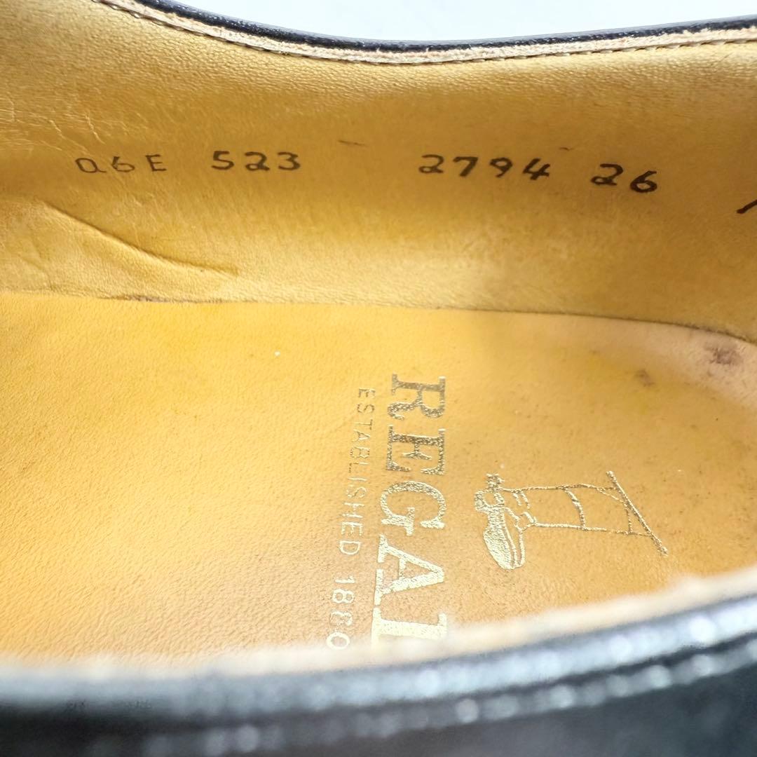 【極美品】REGAL リーガル〈2794〉ストレートチップ（26）革靴　黒