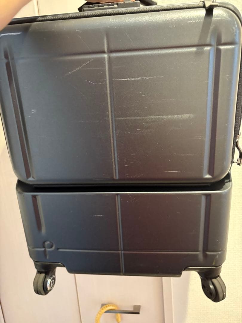 TSAロック付き ProtecA ブラックキャリーケース(40L 機内持込可能)