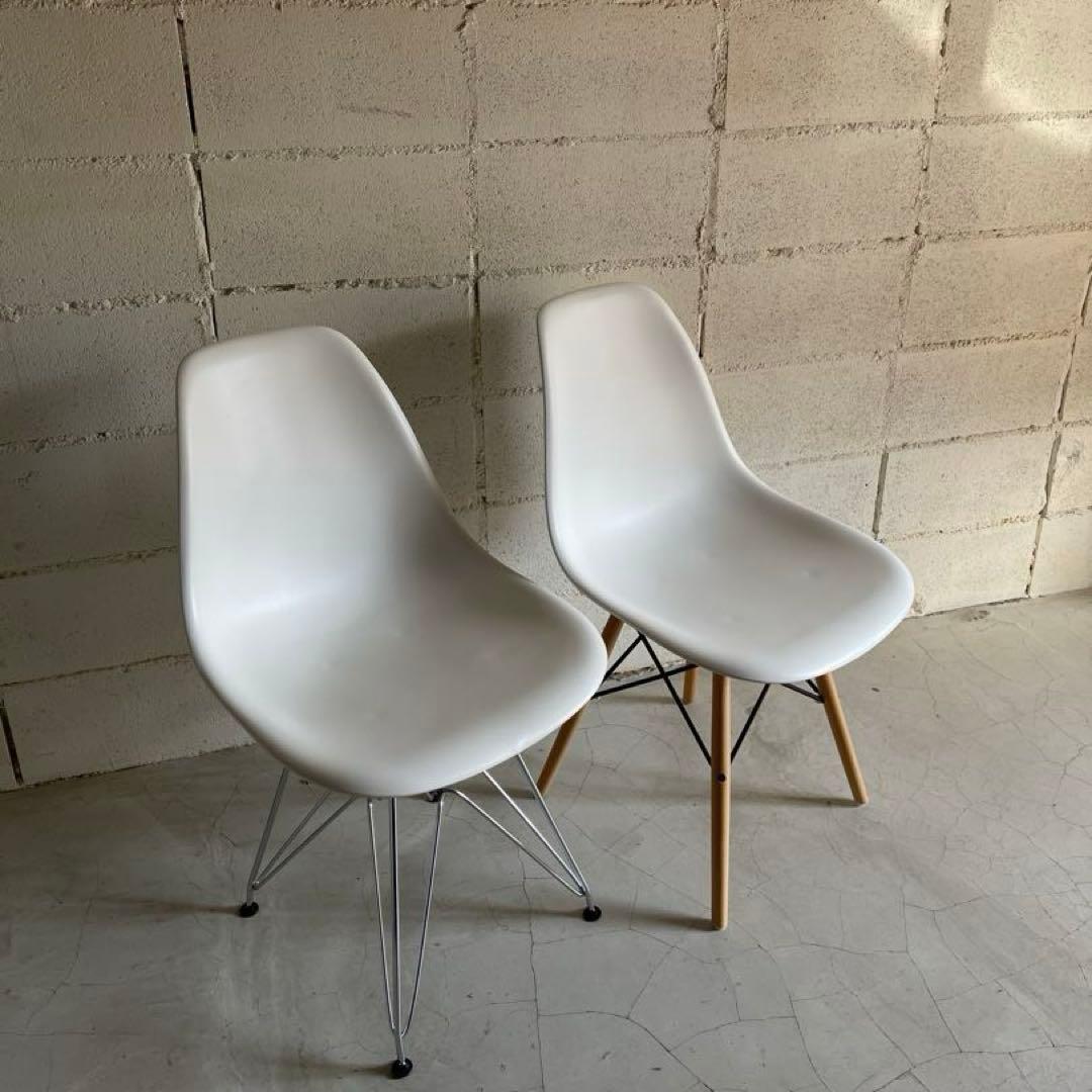 ラウンドテーブル　シェルチェア 3点セット　ミッドセンチュリー　カフェテーブル