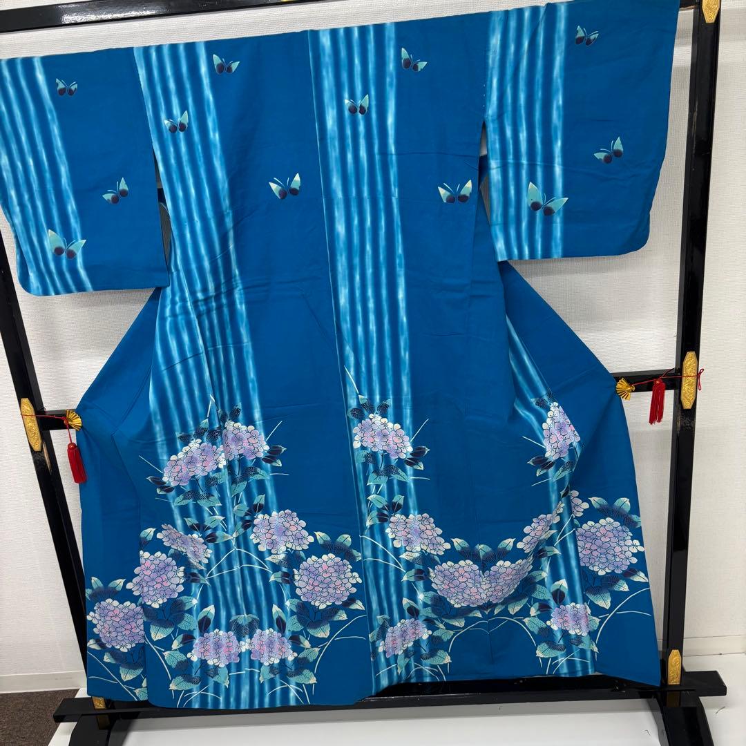 m*i様 AK-7968 夏浴衣 浴衣 裄66.5 注染 コーマ地 紫陽花 盛夏