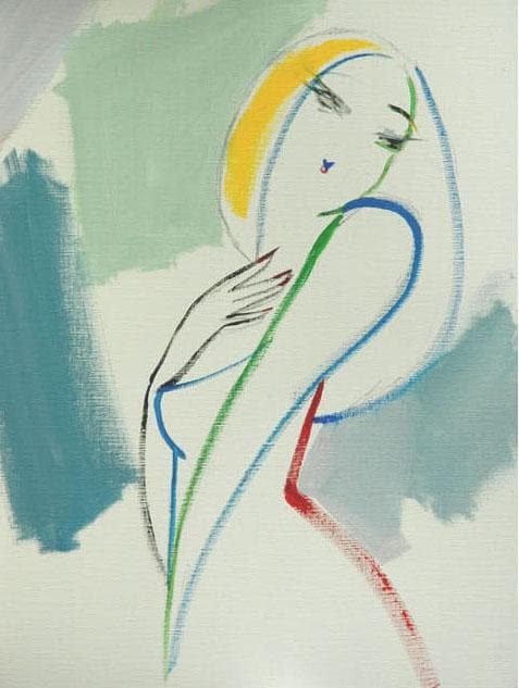 油絵 菅家令子 絵 絵画 インテリア 額付(白) F6-082611 人物 女性