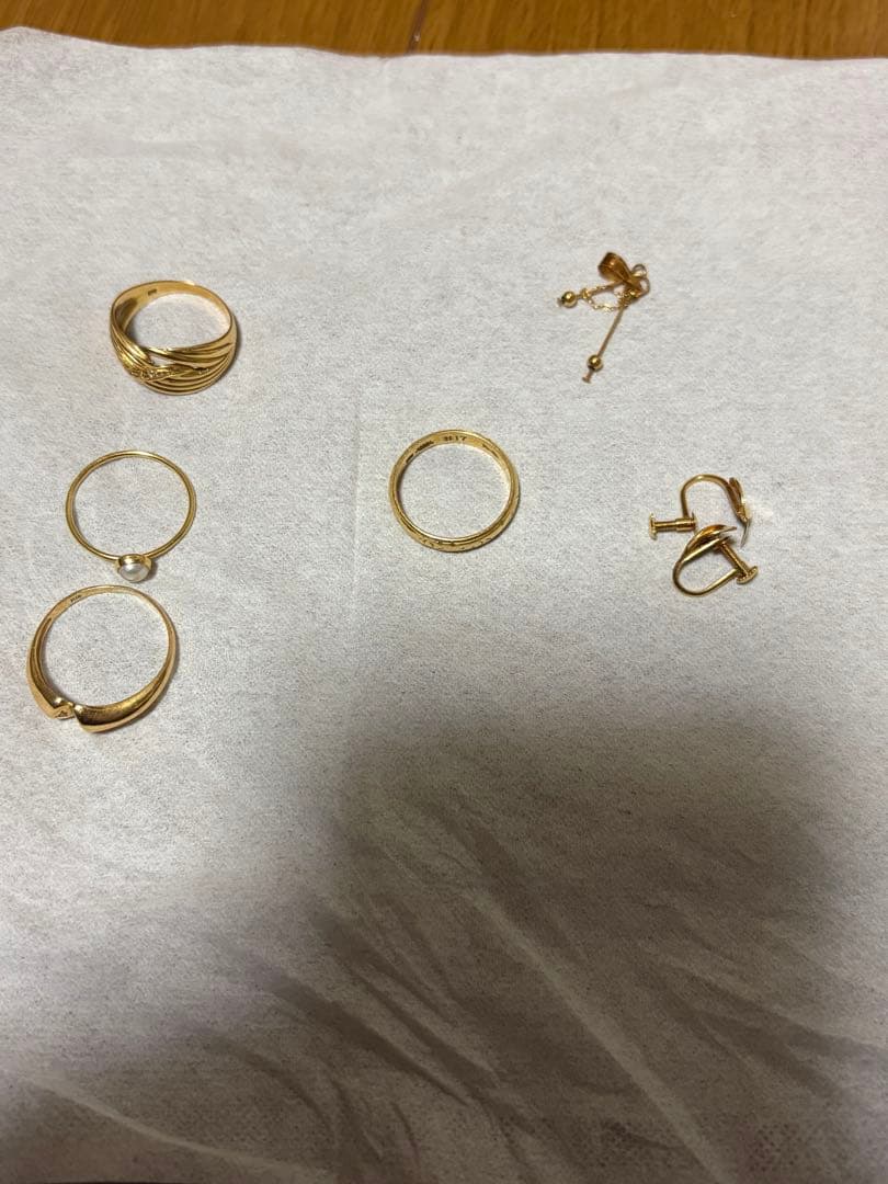 リング　K18 750 刻印　ホールマーク　レディース　ダイヤ　パール