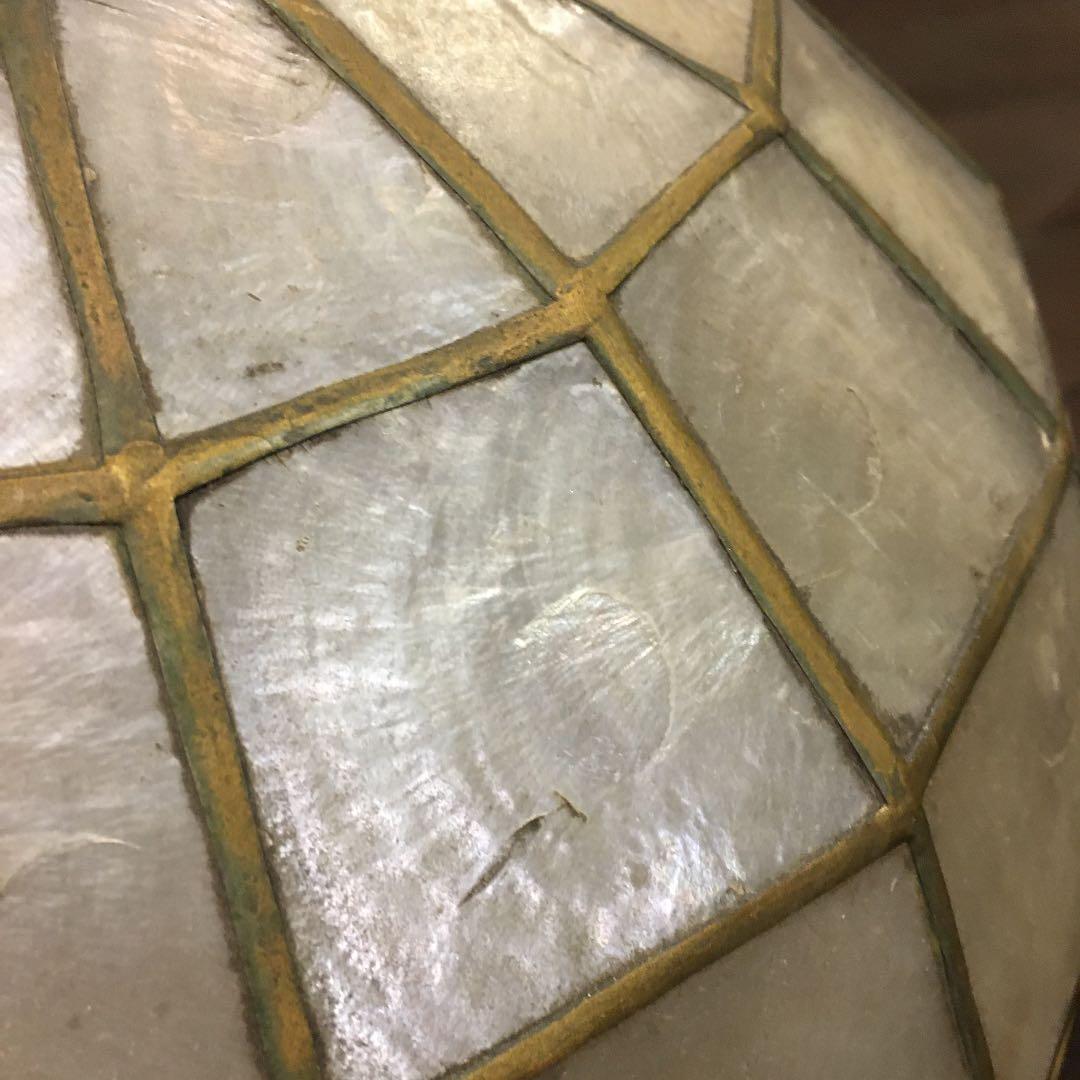 アンティーク　ランプシェード　螺鈿