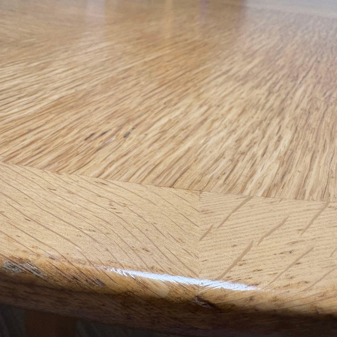 m*A様 天然木製 円形ダイニングテーブル 110×110×710 ラウンドテー