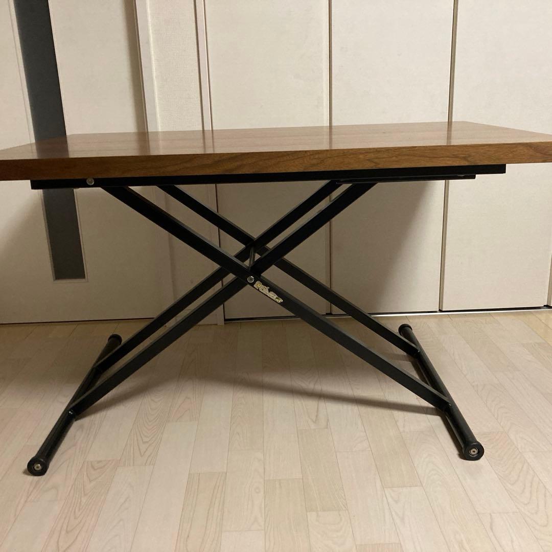 【東の星】NEWアクティブウォールナット 昇降式 ダイニングテーブル