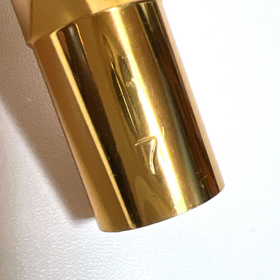 【良品】テナーサックス用 メタルマウスピース ゴールド　リガチャー　83g
