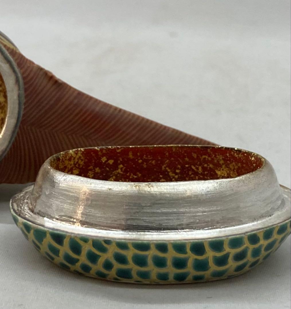 B254h 雉香合　宮川香雲作　共箱　竜谷窯　京都　茶道具　香道具