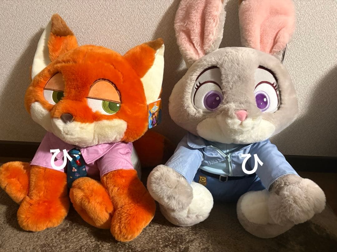 ズートピア2 ジュディ ニック ぬいぐるみ　コストコ　ブランケット付き
