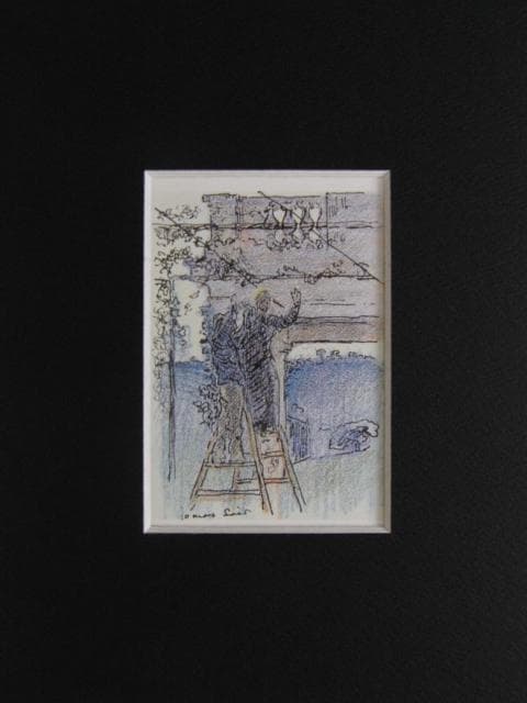 アンリ＝エドモンド・クロス【植木棚の下で梯子に乗る男女】