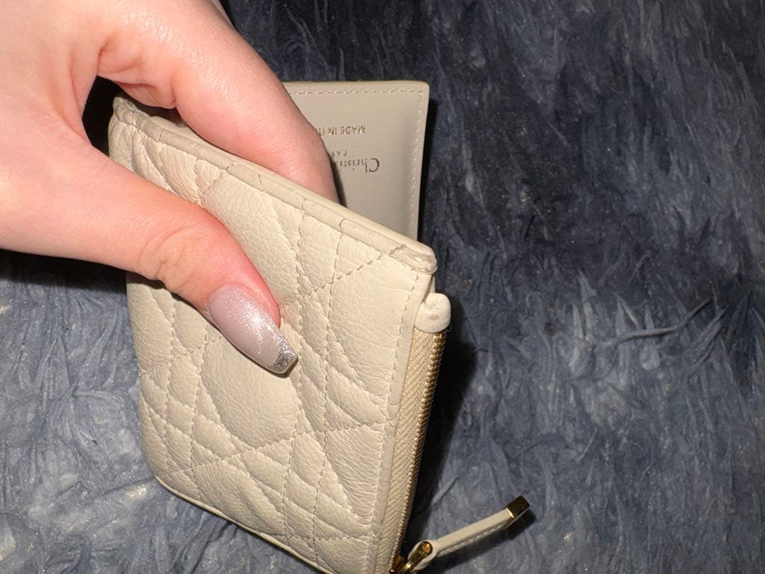 Dior Caro Dahlia ウォレット カナージュ カーフスキン