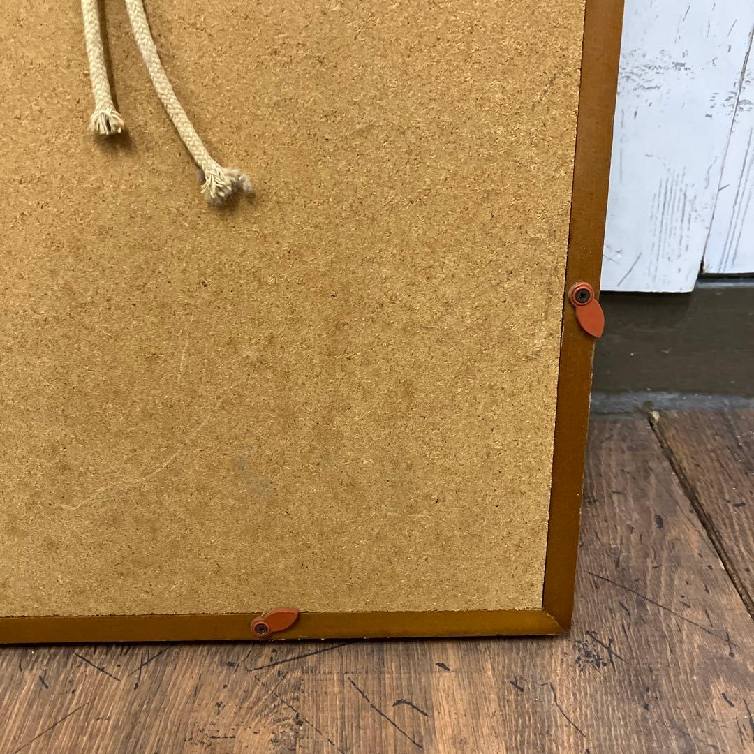 昭和レトロ 絵画 油彩画 油絵 風景画 街並み 額装 額縁 額入り アート