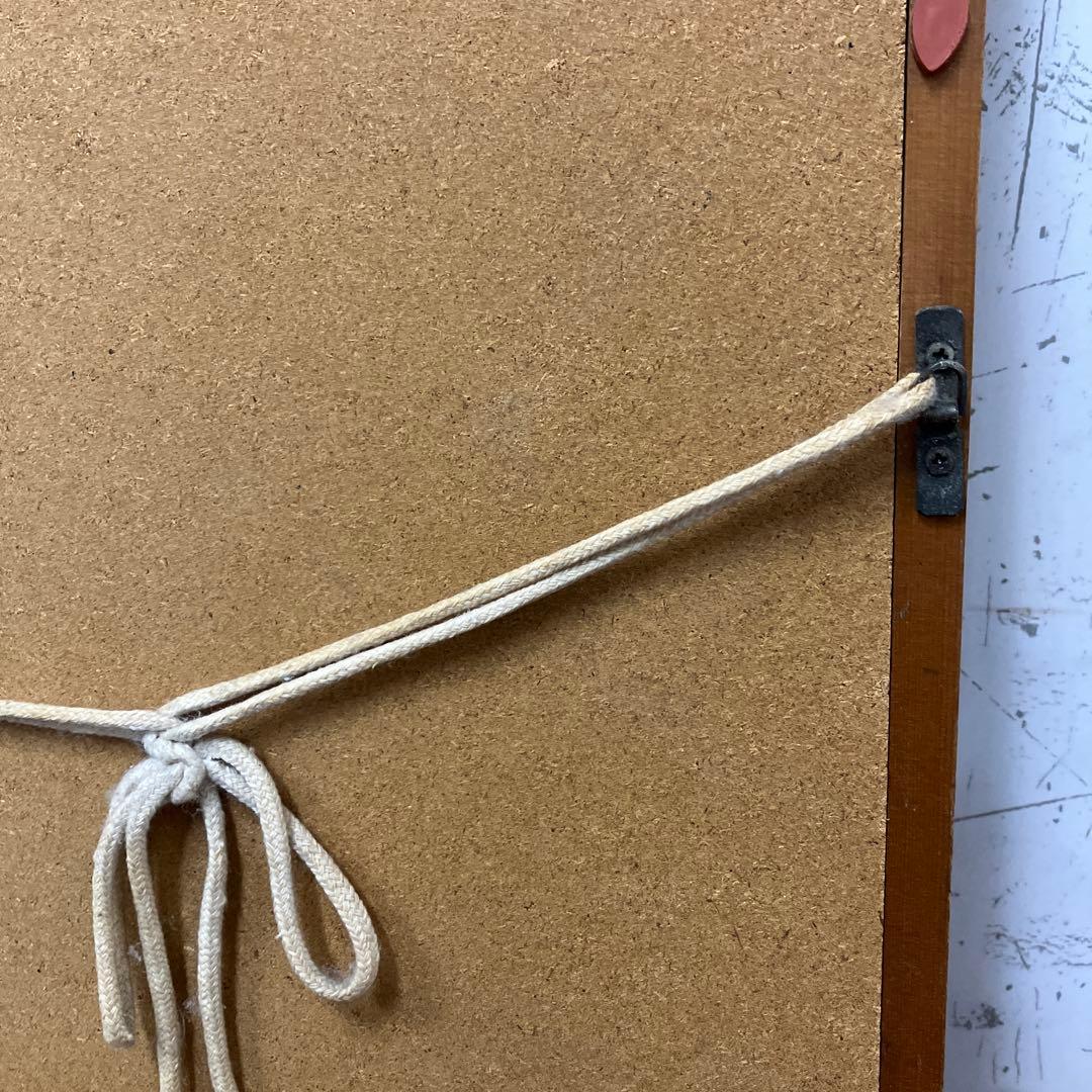 昭和レトロ 絵画 油彩画 油絵 風景画 街並み 額装 額縁 額入り アート