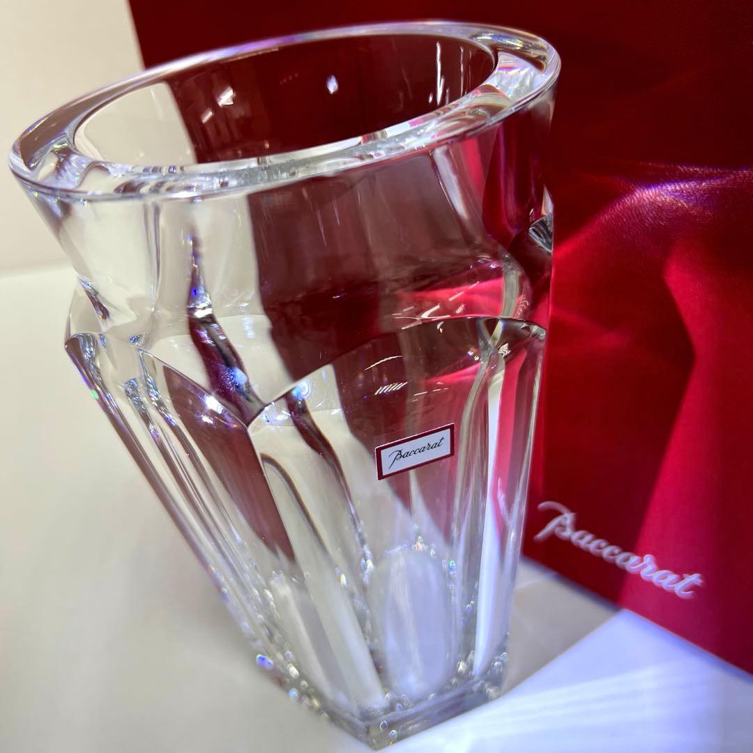 バカラ　アルクール花瓶　共箱　高さ17㎝　東Y7-1119☆1F