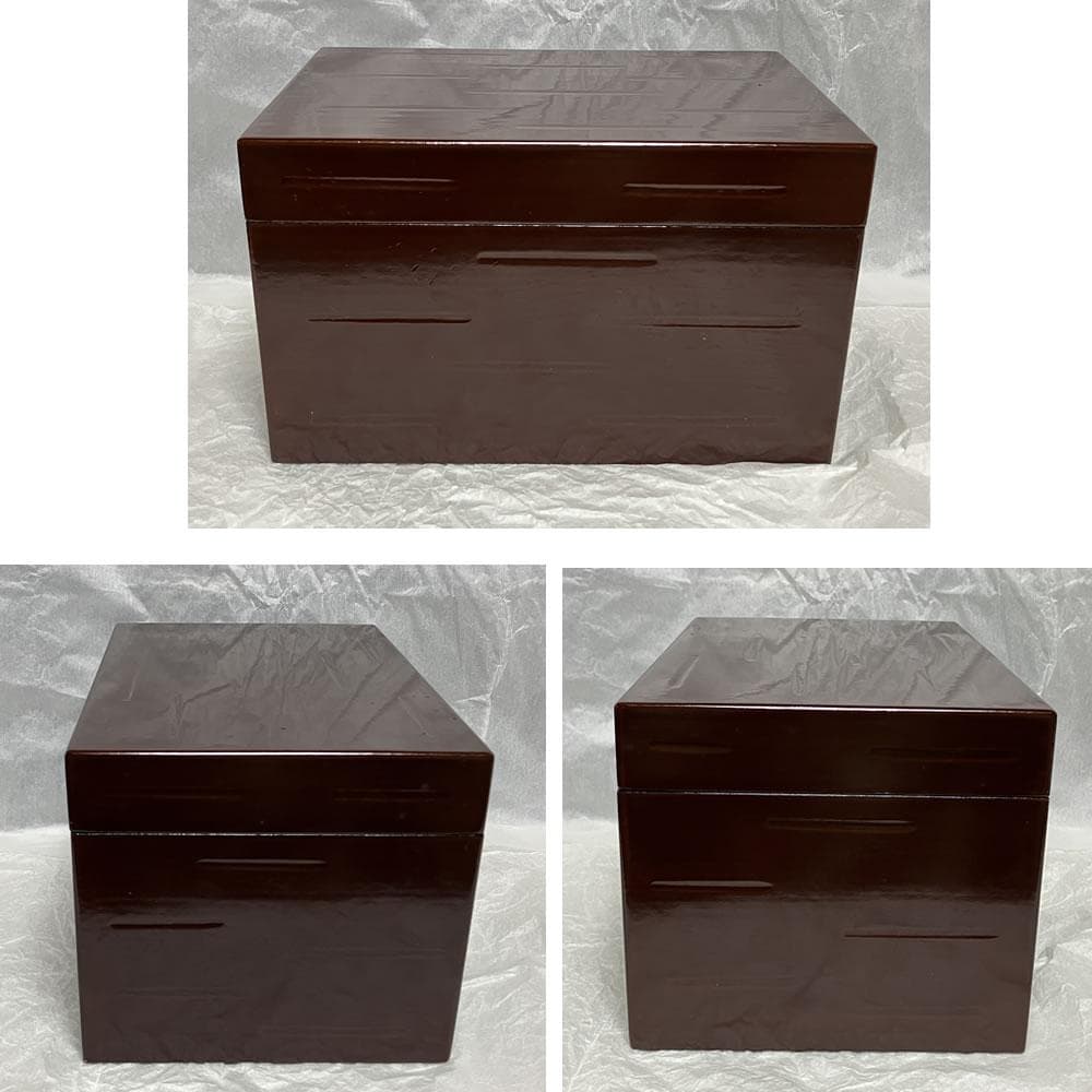 茶箱 木製 利休茶箱 野点 抹茶碗 振出 棗 香合 茶道具 【k3290】