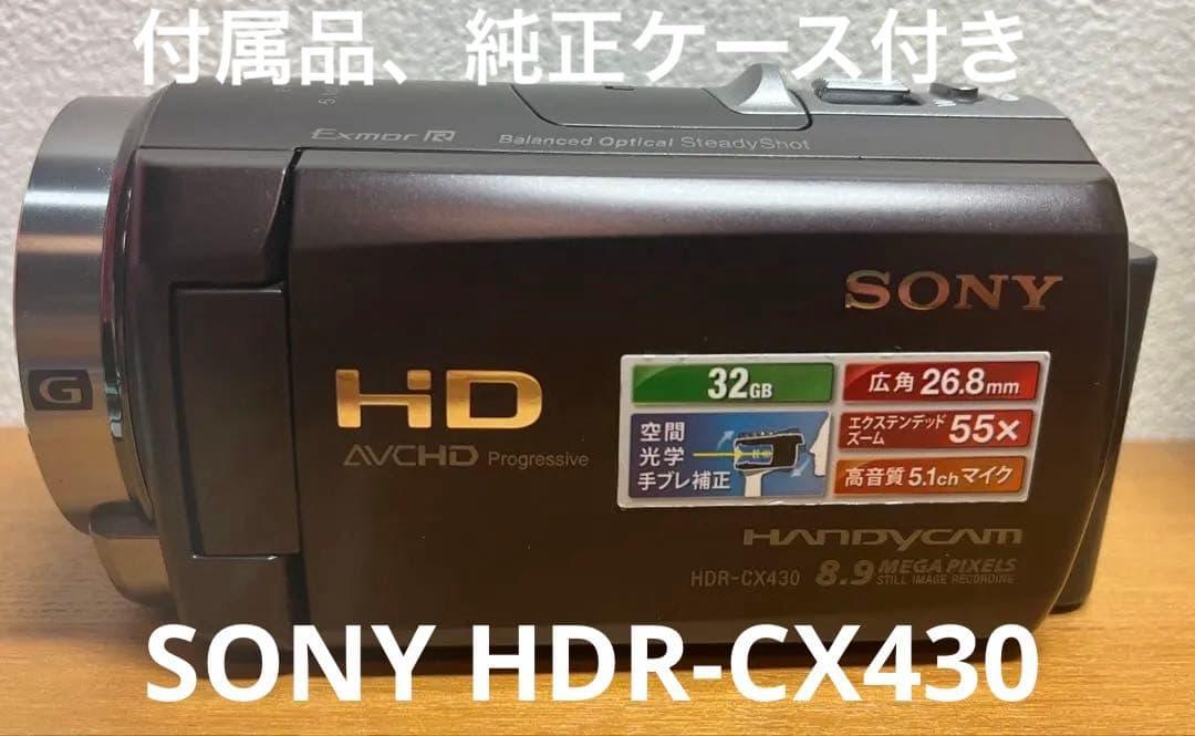 SONY HDR-CX430 ビデオカメラ 本体　付属品