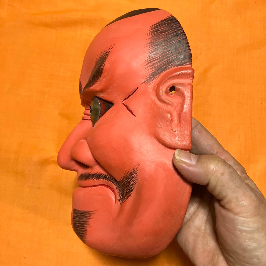 美品　能面　小癋見　こべしみ　木彫り　手彫り