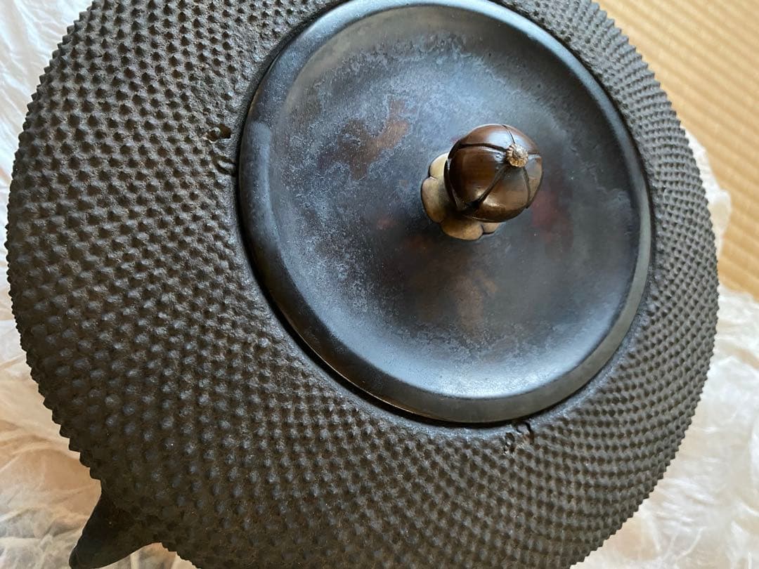 K*e様 仙叟好　霰鉈釜　御釜師　十四代　宮崎寒雉氏作