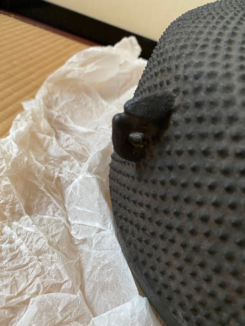 K*e様 仙叟好　霰鉈釜　御釜師　十四代　宮崎寒雉氏作