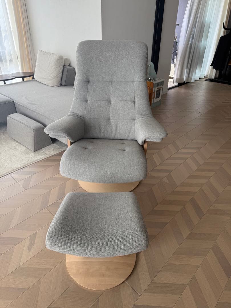 カリモクリクライニングソファ　オットマンのみ