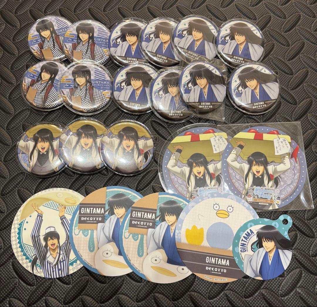 銀魂　桂小太郎　アニメイトカフェ　缶バッジ　コースターセット