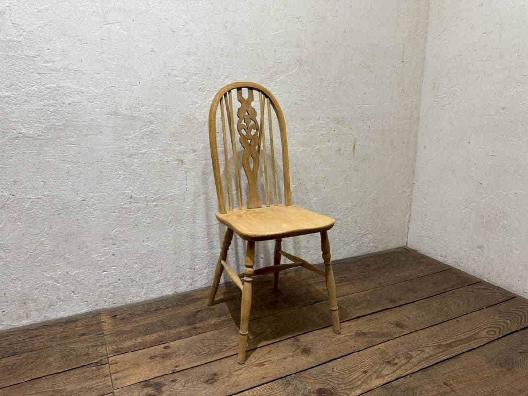 1154 ④英国アンティーク　ホイールバックチェア　イス　ウインザー　カフェ