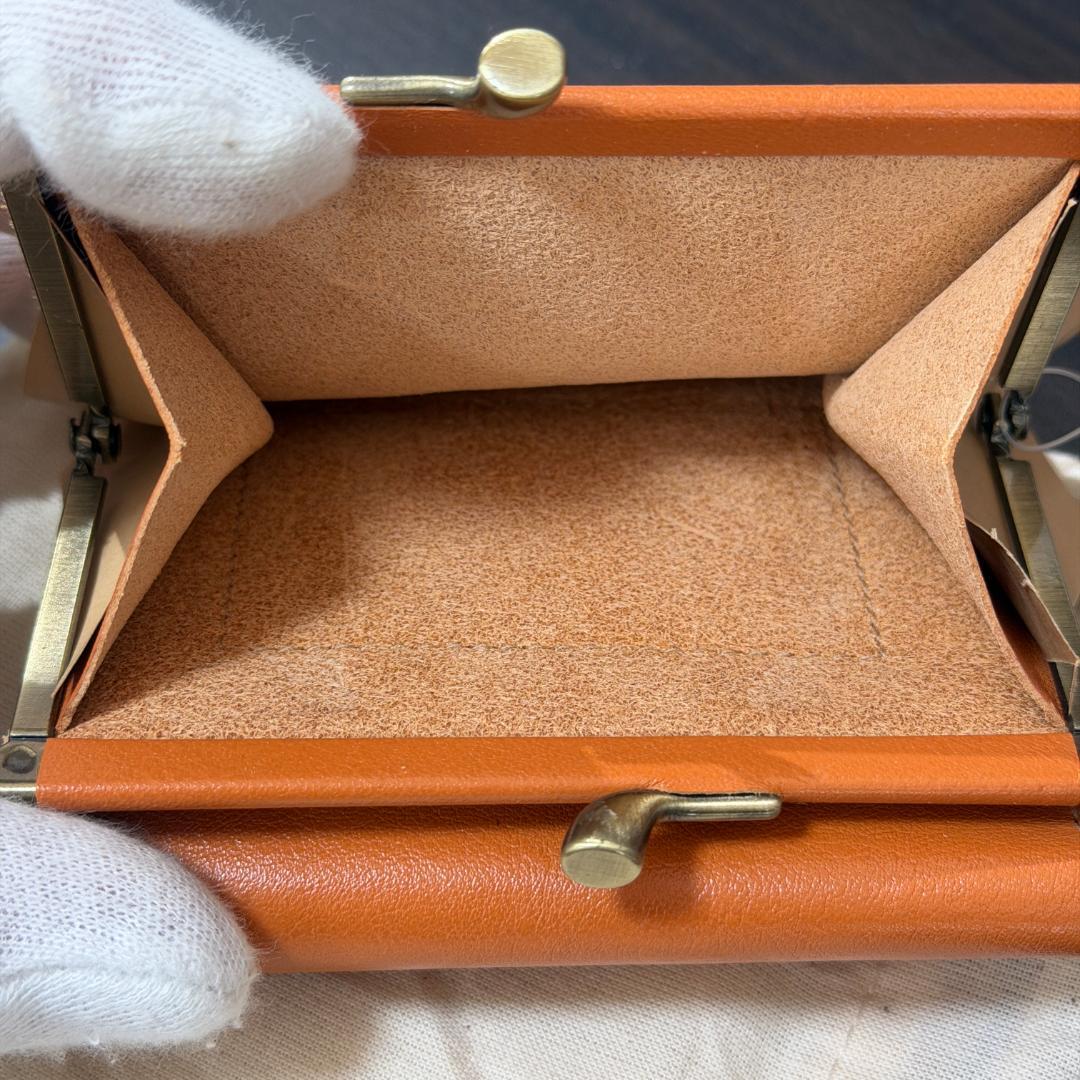 【新品未使用】イルビゾンテ 二つ折り がま口 財布 キャラメル ヤキヌメ