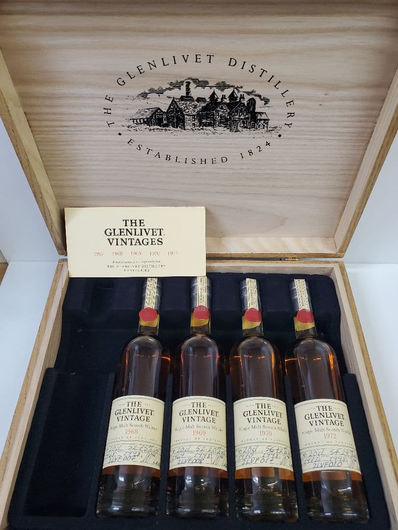 1967-72 グレンリベット ヴィンテージ 4本入り 200ml 未開栓 古酒
