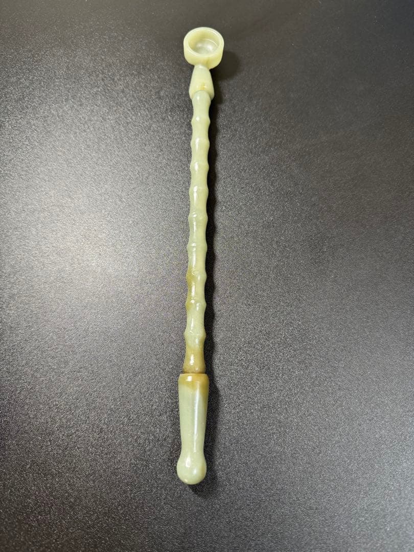 清時代 大型 和田玉 煙嘴 中国古代 喫煙具 玉器 本玉 和田玉 時代物 お守り