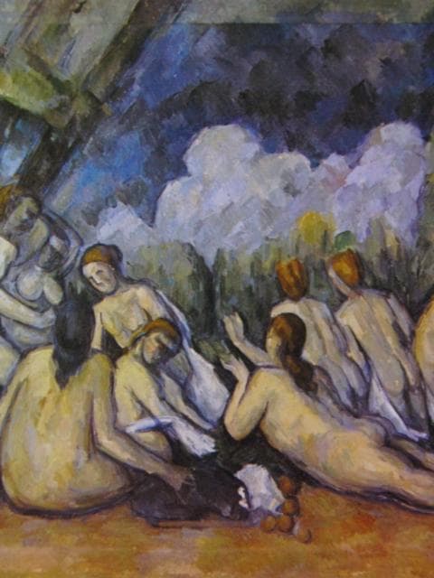 ポール・セザンヌ、【大水浴】、希少な画集画より、新品高級額・額装付