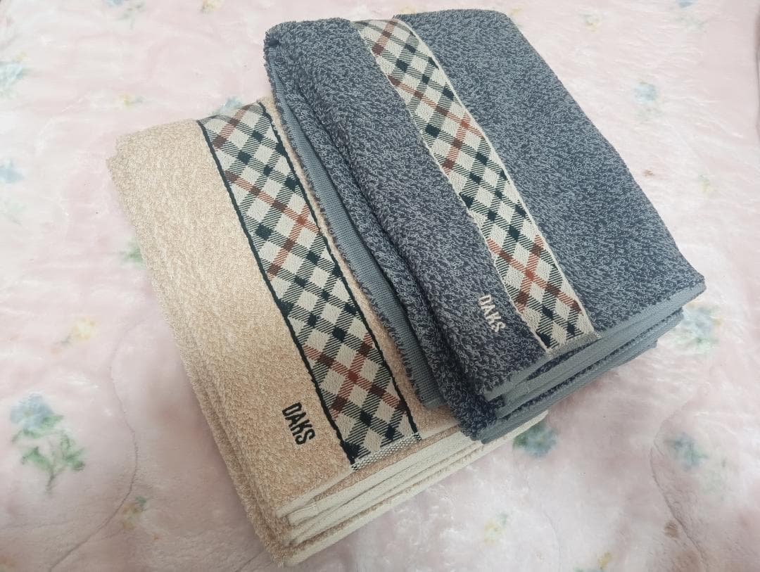 DAKS チェック柄 バスタオル 2枚セット