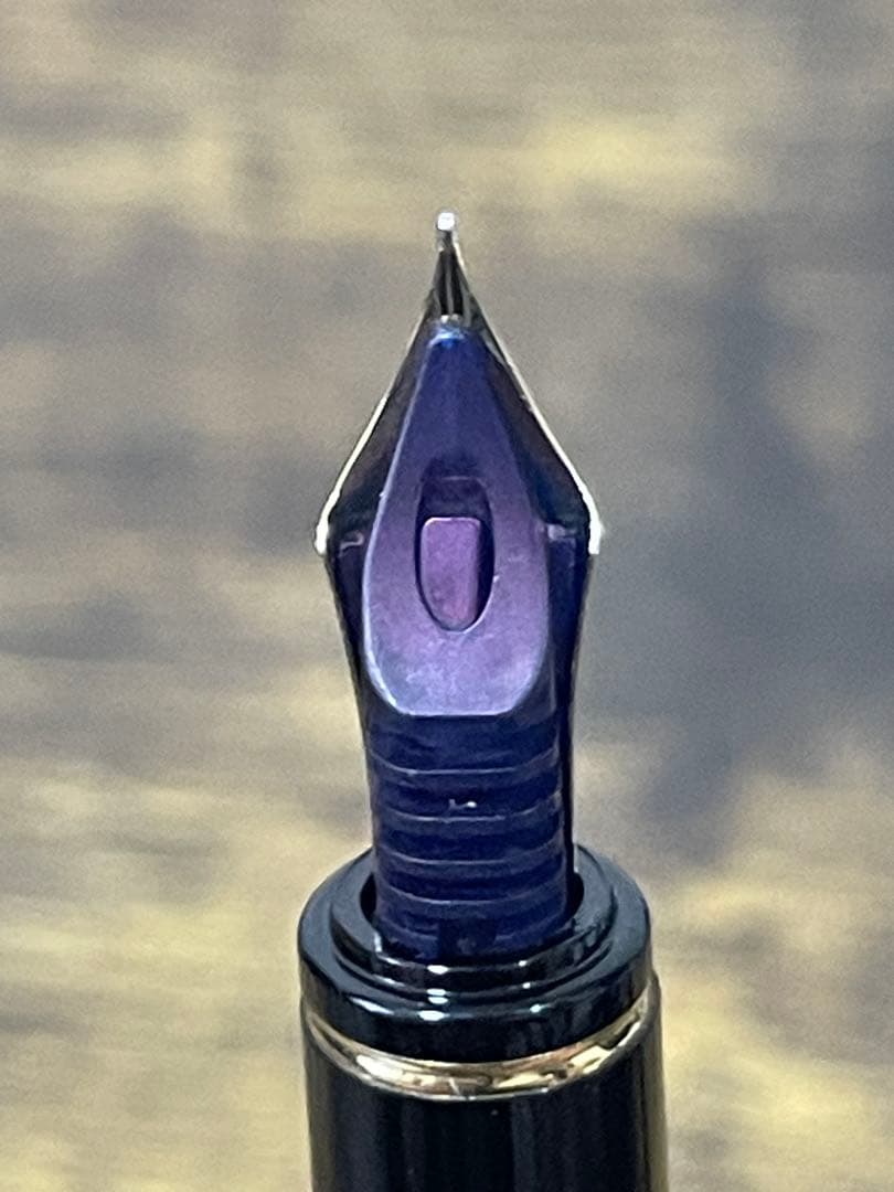 試筆のみ　1996年製　初期型　グランセ　ルビーレッド　マーブル　万年筆 細字