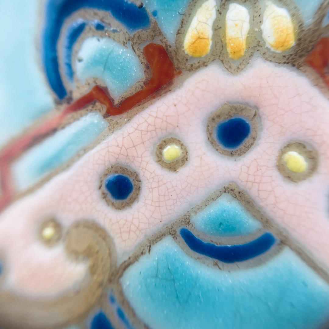 【清】陶磁器 神獣紋 大清乾隆年製 粉彩双耳花瓶 中国美術 41cm 古杉箱入