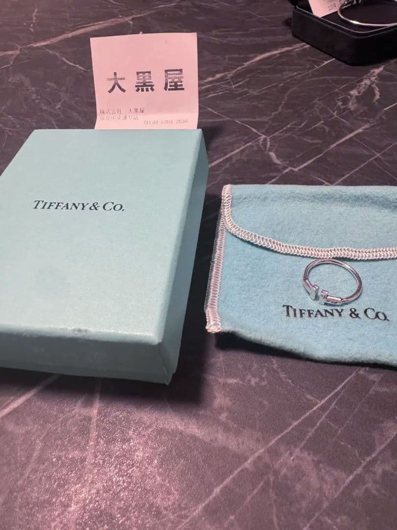 Tiffany Tワイヤー リング K18WG 16号 ホワイトゴールド