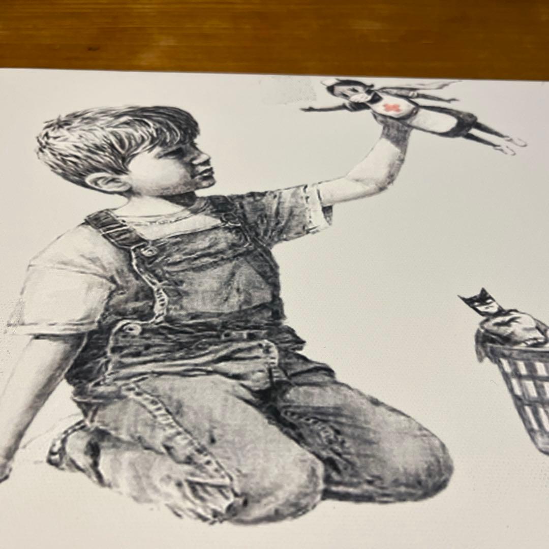 希少banksy バンクシー　コロナ作品　スーベニア　看護婦　プリント作品