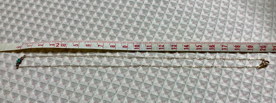 K10YG＊とてもかわいいパライバトルマリン＆ダイヤの両吊りネックレスです