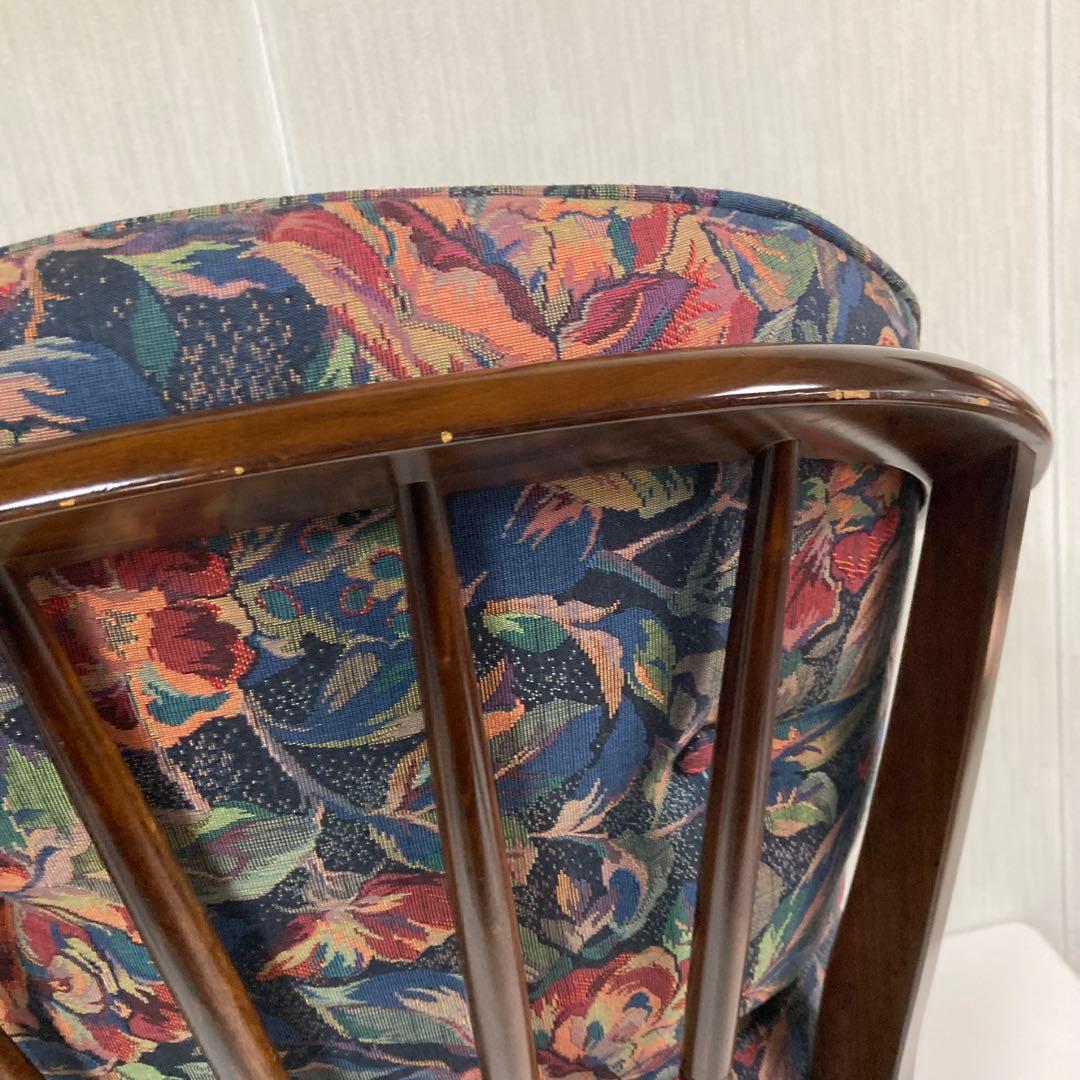 カリモク コロニアル アームチェア 椅子 1人がけ キャスター付き