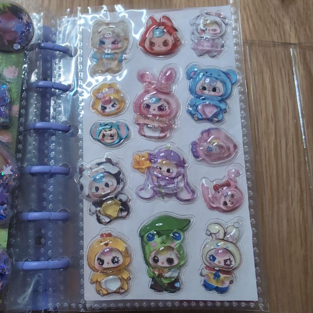 正規品 ボンボン プチ ミニ ウォーター デニム コットン おはじき シール帳