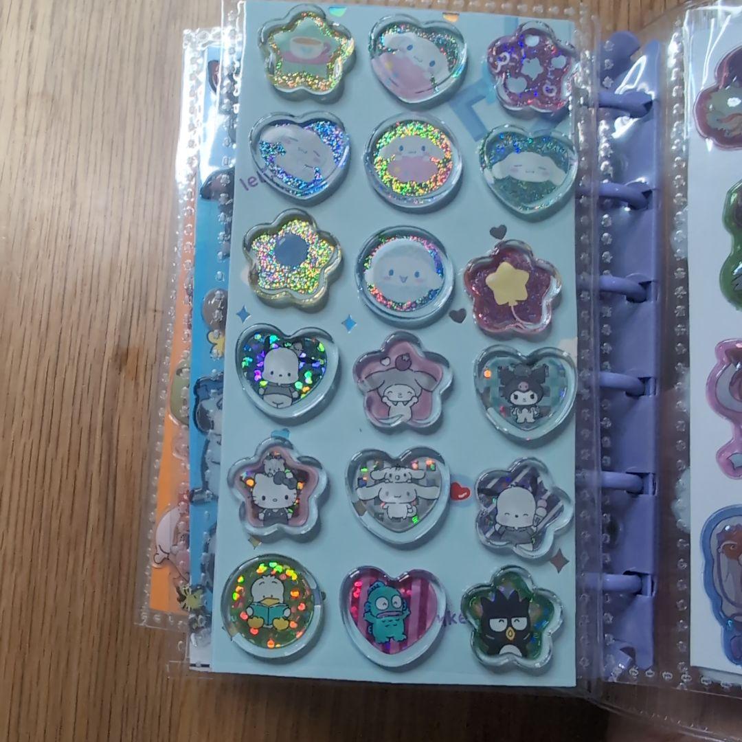 正規品 ボンボン プチ ミニ ウォーター デニム コットン おはじき シール帳