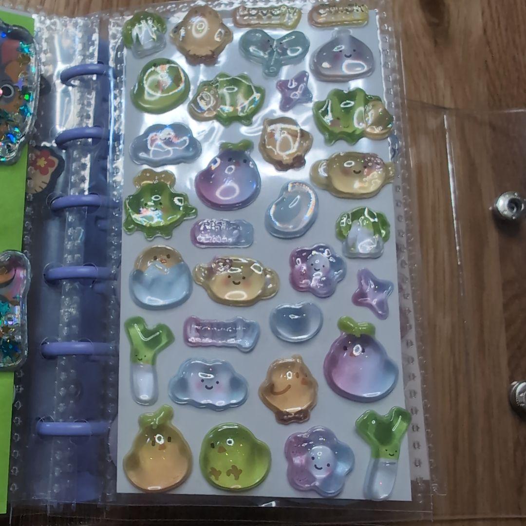 正規品 ボンボン プチ ミニ ウォーター デニム コットン おはじき シール帳