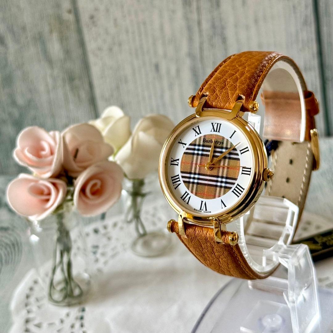 【電池交換済】Burberrys バーバリー 腕時計 チェック柄11200G
